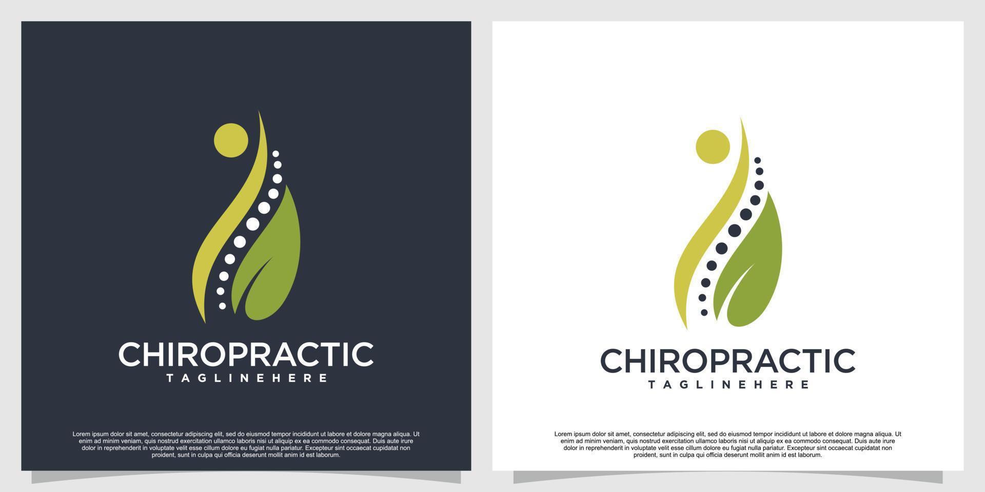 chiropractie logo ontwerp voor massage therapie Gezondheid premie vector een deel 1