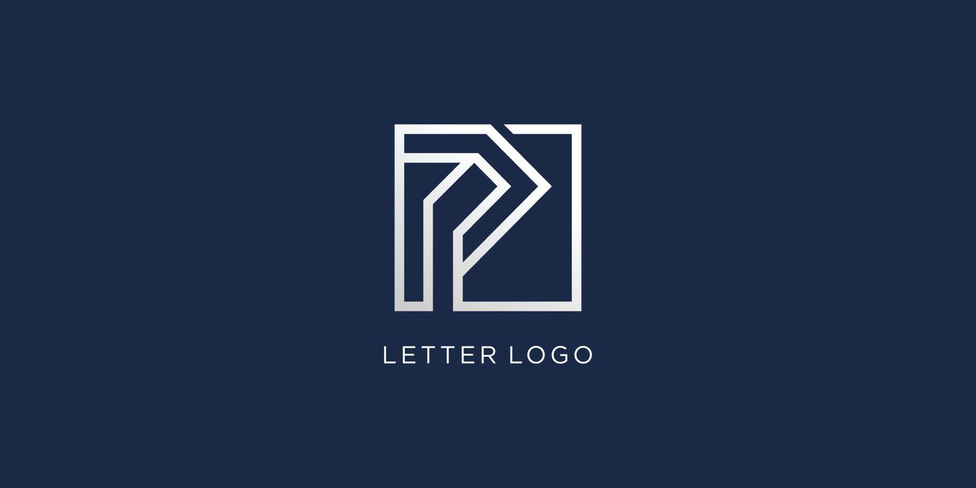 brief p logo ontwerp met modern concept premie vector