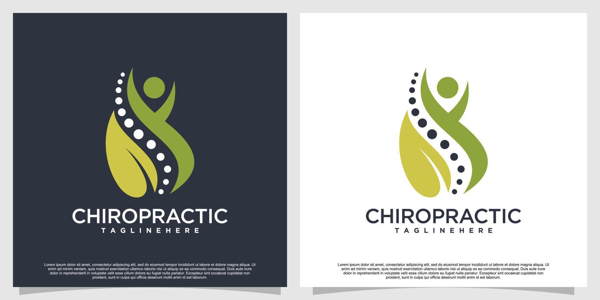 chiropractie logo ontwerp voor massage therapie Gezondheid premie vector een deel 4