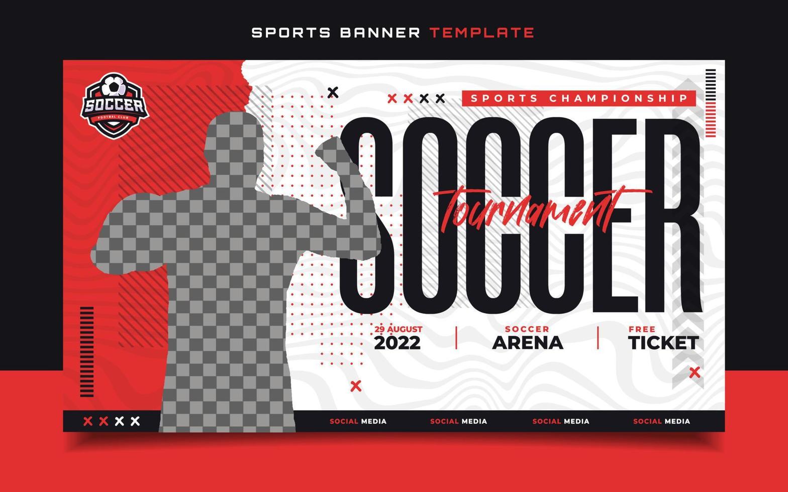 voetbal sport- toernooi banier folder voor sociaal media post vector