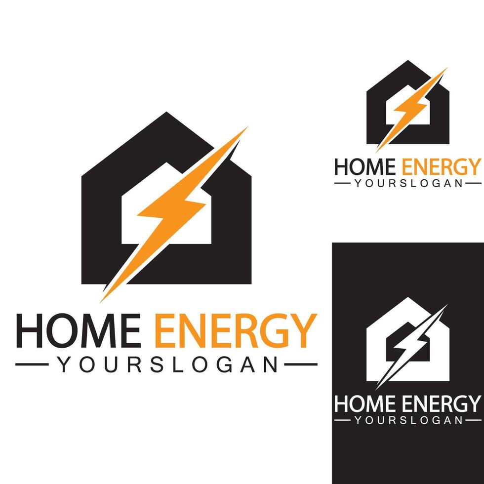 huis macht energie logo vector icoon symbool ontwerp illustratie