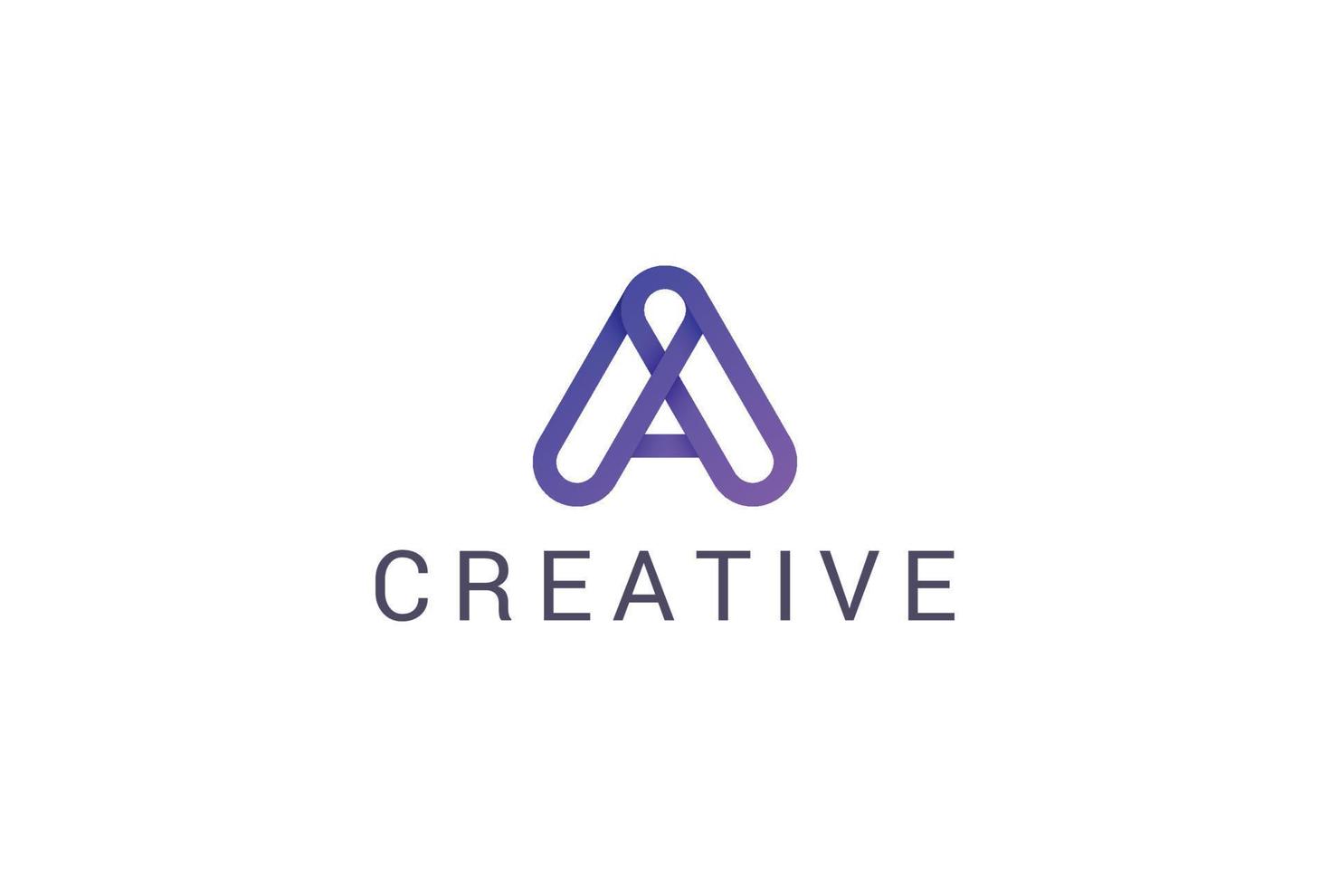 brief een esthetisch roze kleur modern bedrijf logo vector