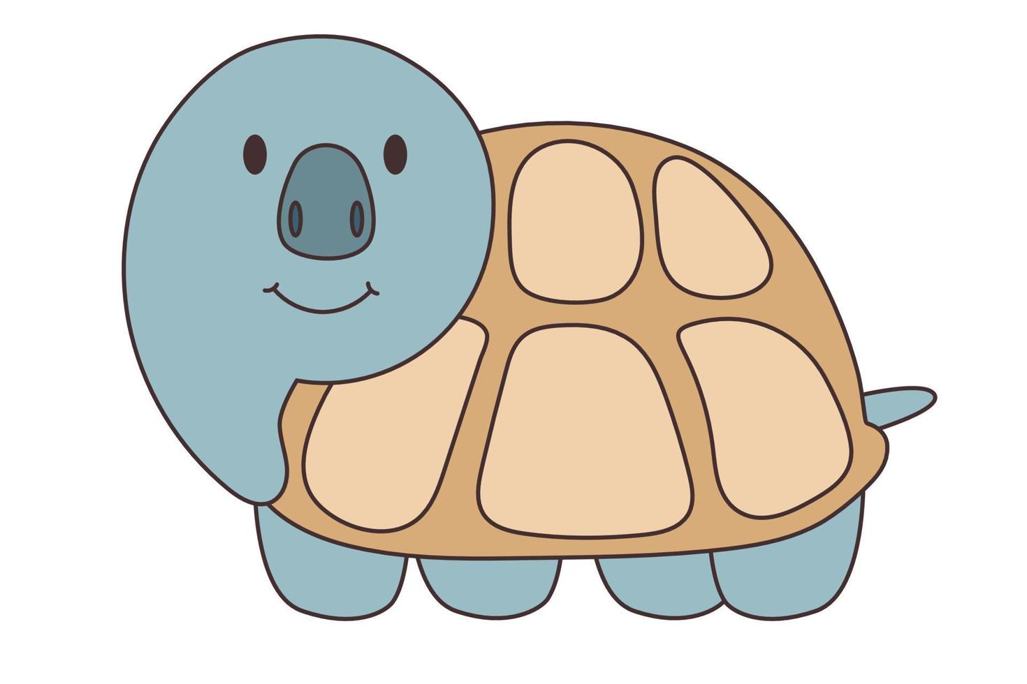 grappig tekening vector schildpad. Afrikaanse dier. grappig soort giraffe. grappig schattig schildpad. aanbiddelijk weinig Afrikaanse dier voor mode afdrukken, kinderen dragen, kinderkamer, poster, uitnodiging, groet kaart ontwerp