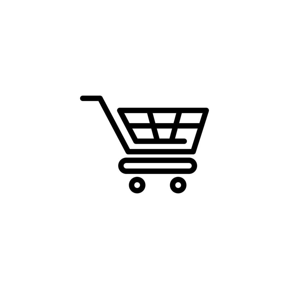 boodschappen doen kar icoon - vector illustratie, boodschappen doen kar embleem ontwerp Aan een wit achtergrond. geschikt voor uw ontwerp nodig hebben, logo, illustratie, animatie, enz.