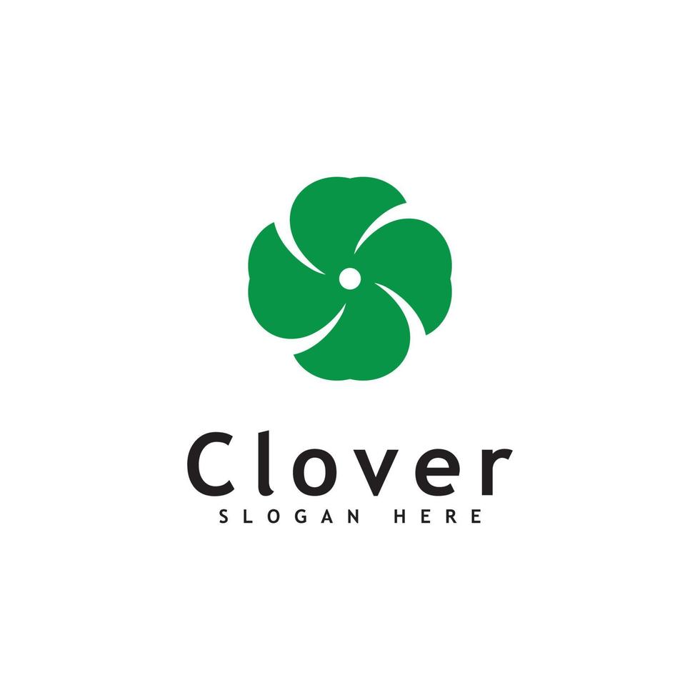 Klaver blad logo sjabloon ontwerp vector