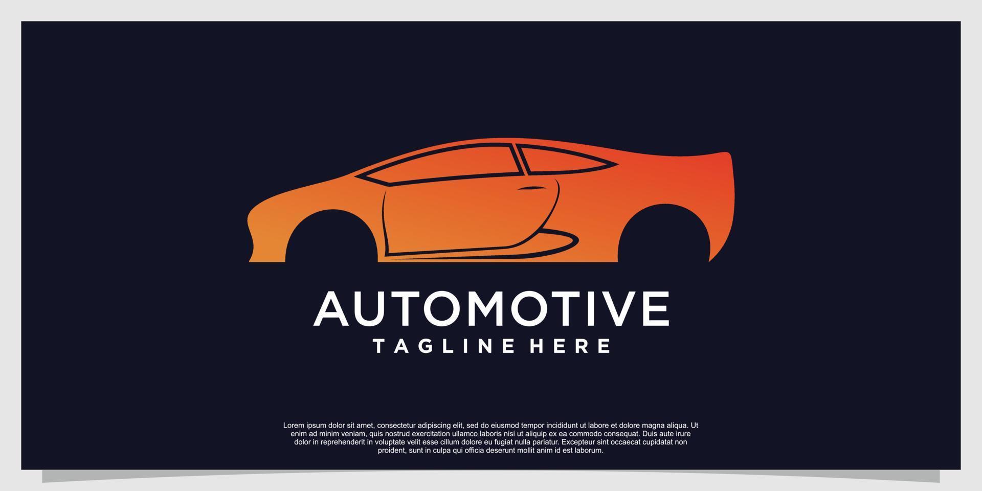 automotive auto logo ontwerp met concept premie vector