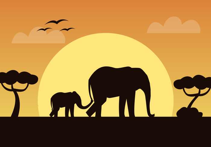 Gratis Afrikaanse Olifant Vector