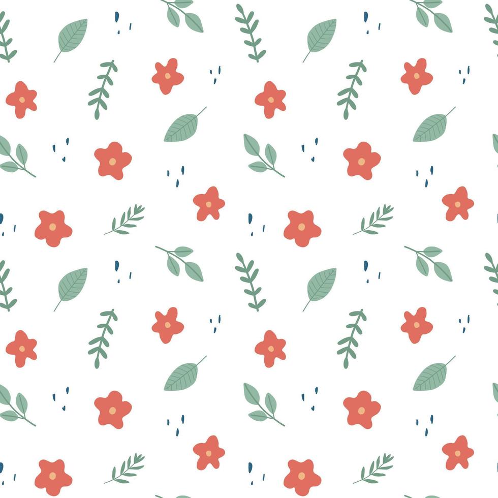 naadloos patroon met gemakkelijk klein bloemen in kinderachtig stijl. geschikt voor kinderen ontwerp en textiel. vector