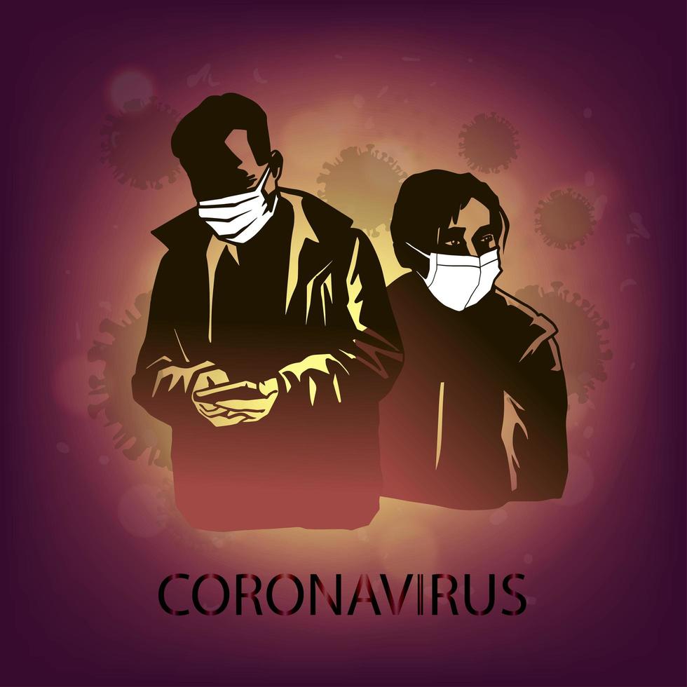 coronavirus dat mensen aanvalt vector