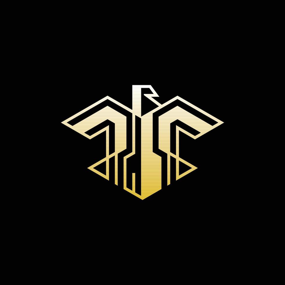 adelaar meetkundig luxe modern logo vector