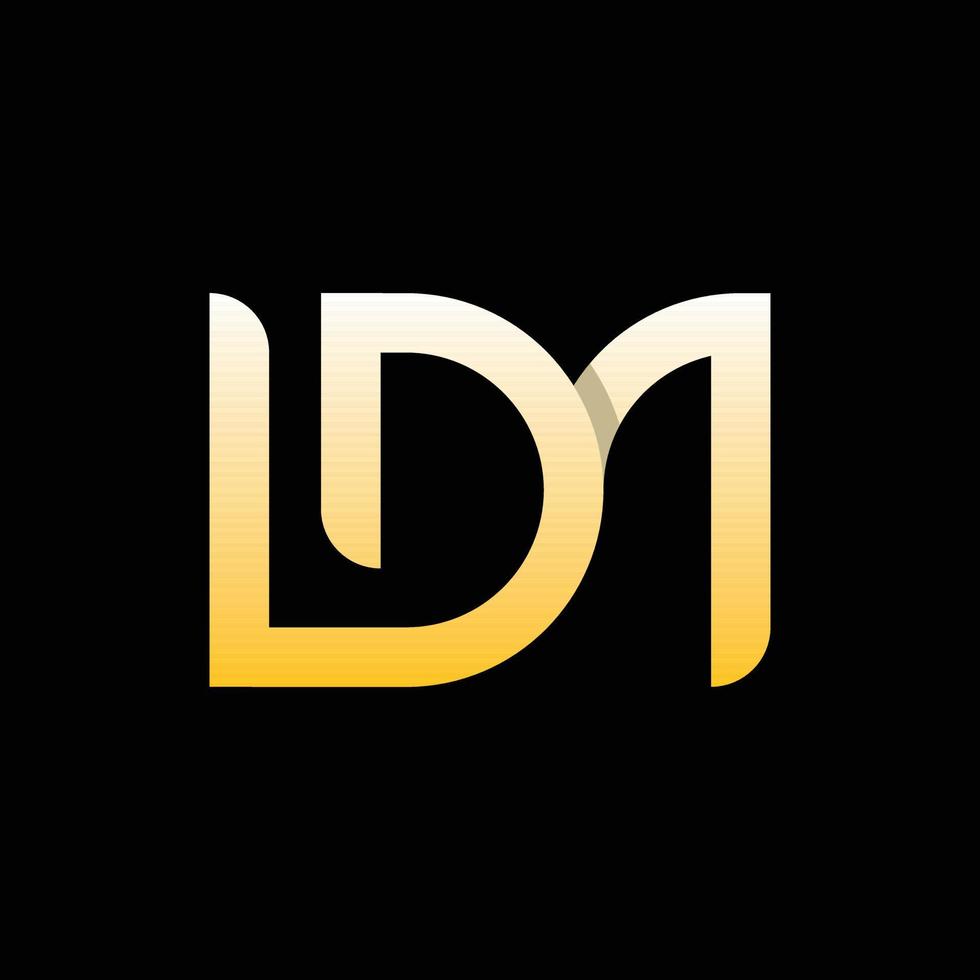 brief dm monogram modern bedrijf logo vector