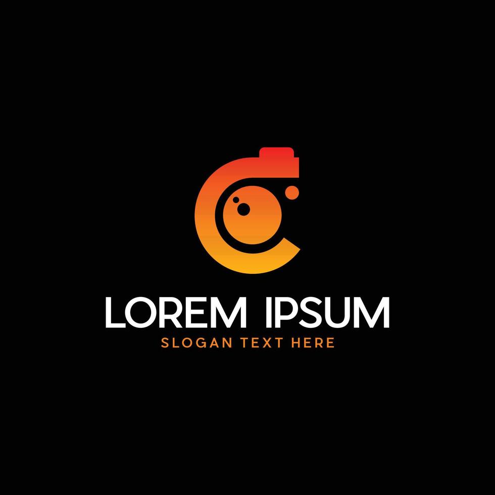 brief c lens modern gemakkelijk logo vector