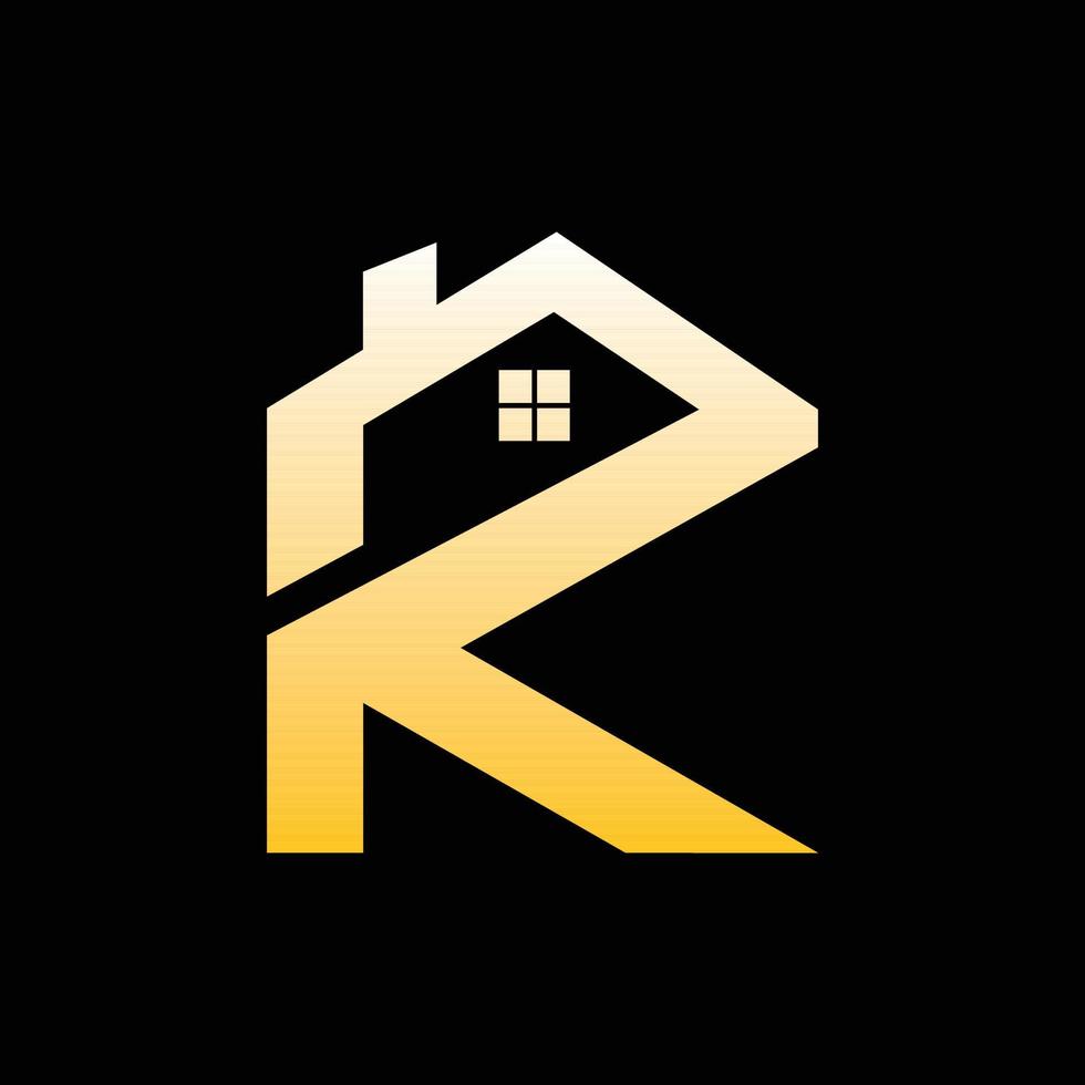 brief rk huis onroerend goed bedrijf logo vector