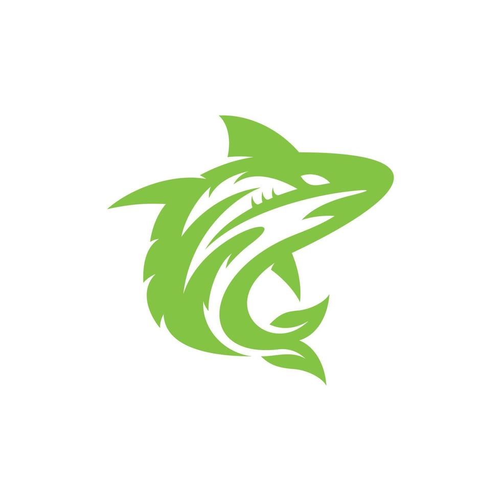vis haai blad ecologie natuur logo vector