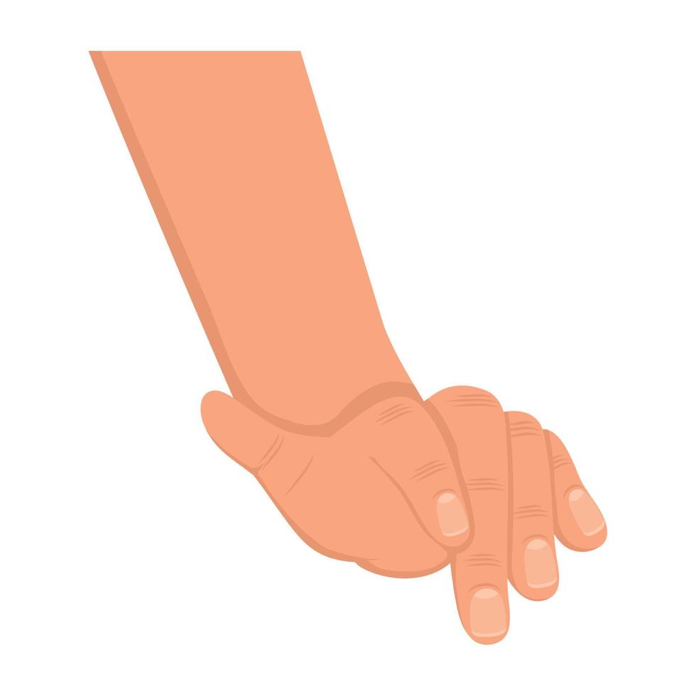 hand- menselijk aanraken naar beneden vector