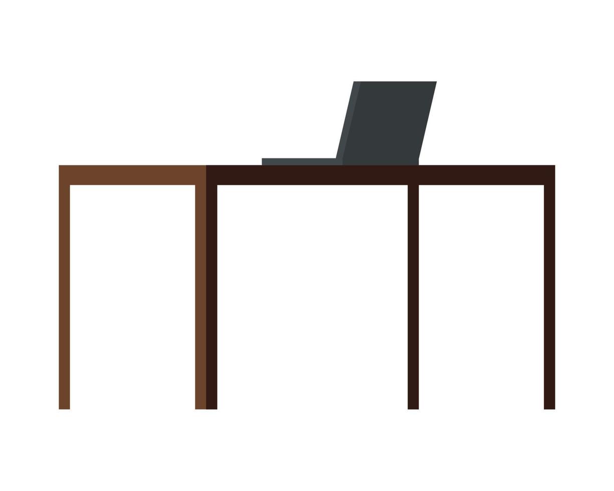 laptop in bureau vector