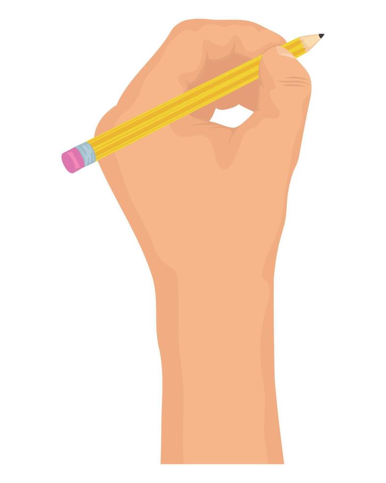 hand- links schrijven vector