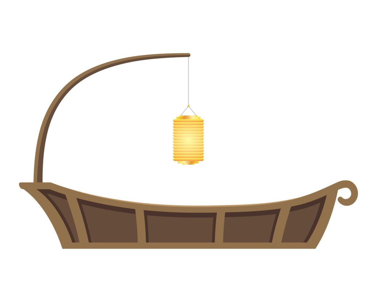 Chinese lamp in boot vector