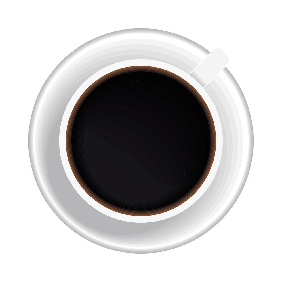 koffie kop mockup luchtzicht vector