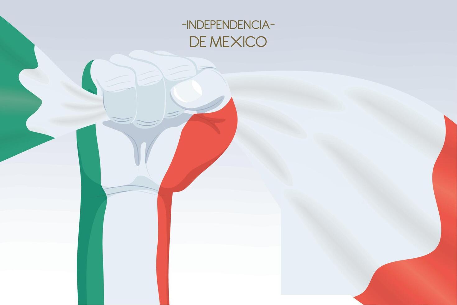 independencia de mexico belettering briefkaart vector