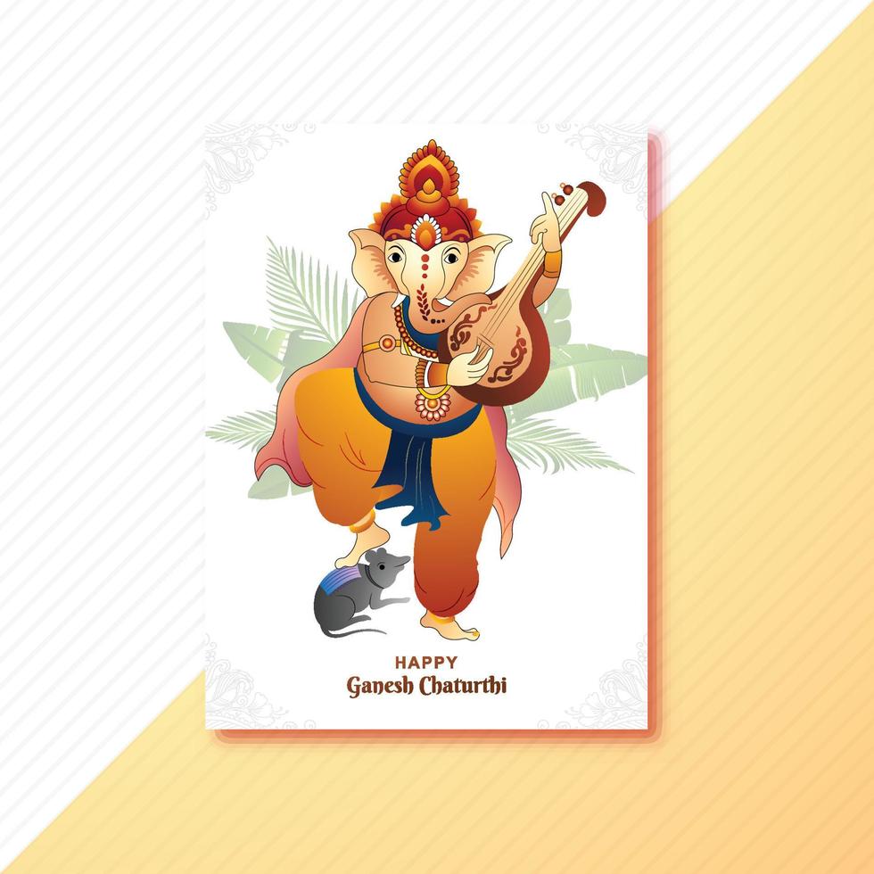 utsavganesh chaturthi festival kaart brochure ontwerp vector