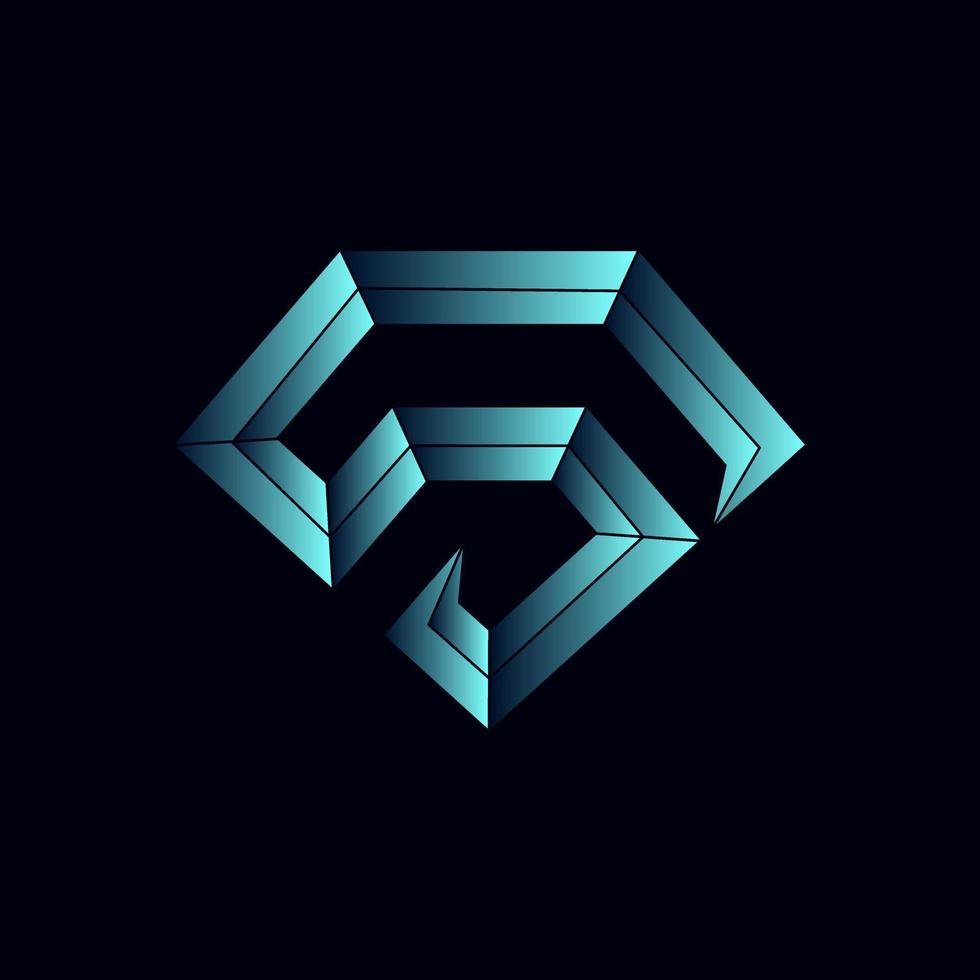 modern brief s diamant logo illustratie ontwerp vector