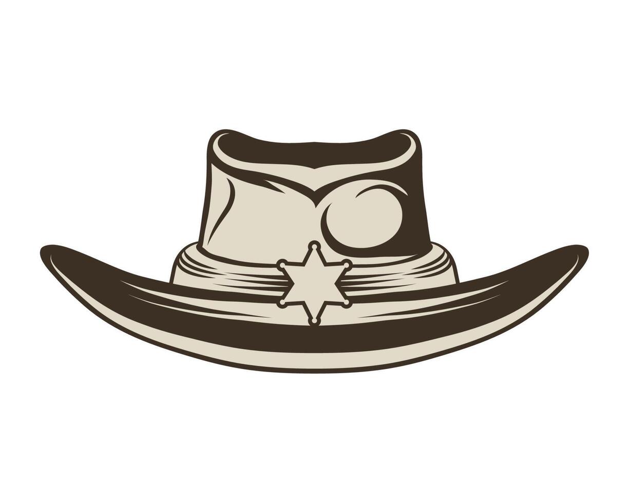 sheriff hoed hoofddeksels wild west vector