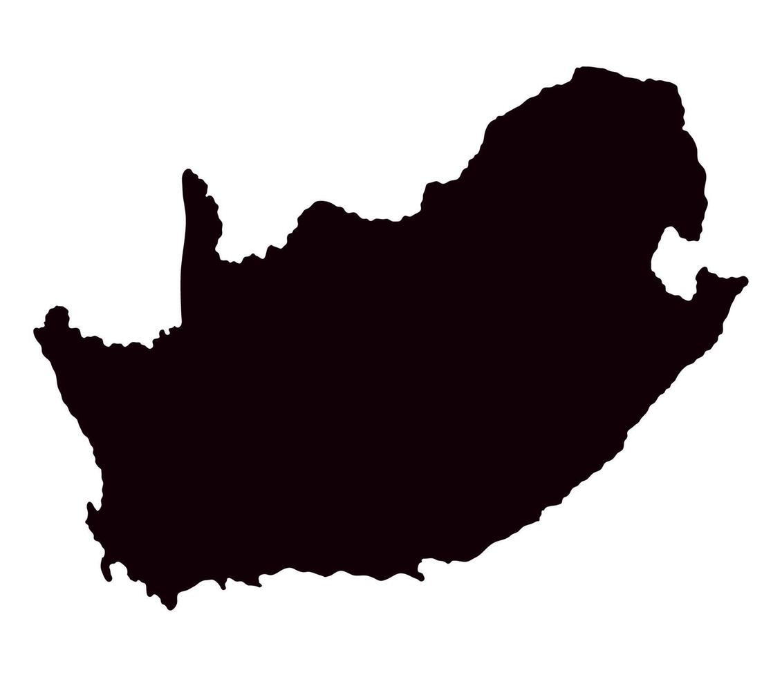 Zuid-Afrika kaart silhouet vector