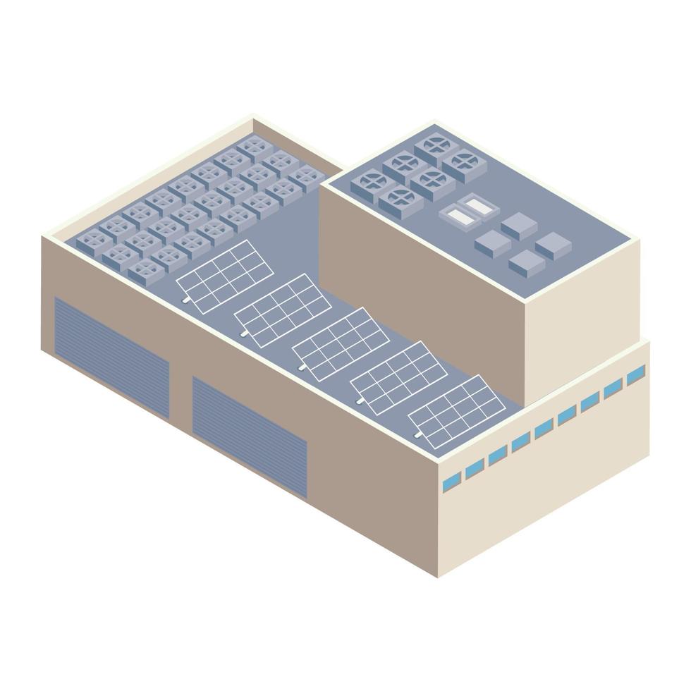 isometrische industrieel gebouw vector