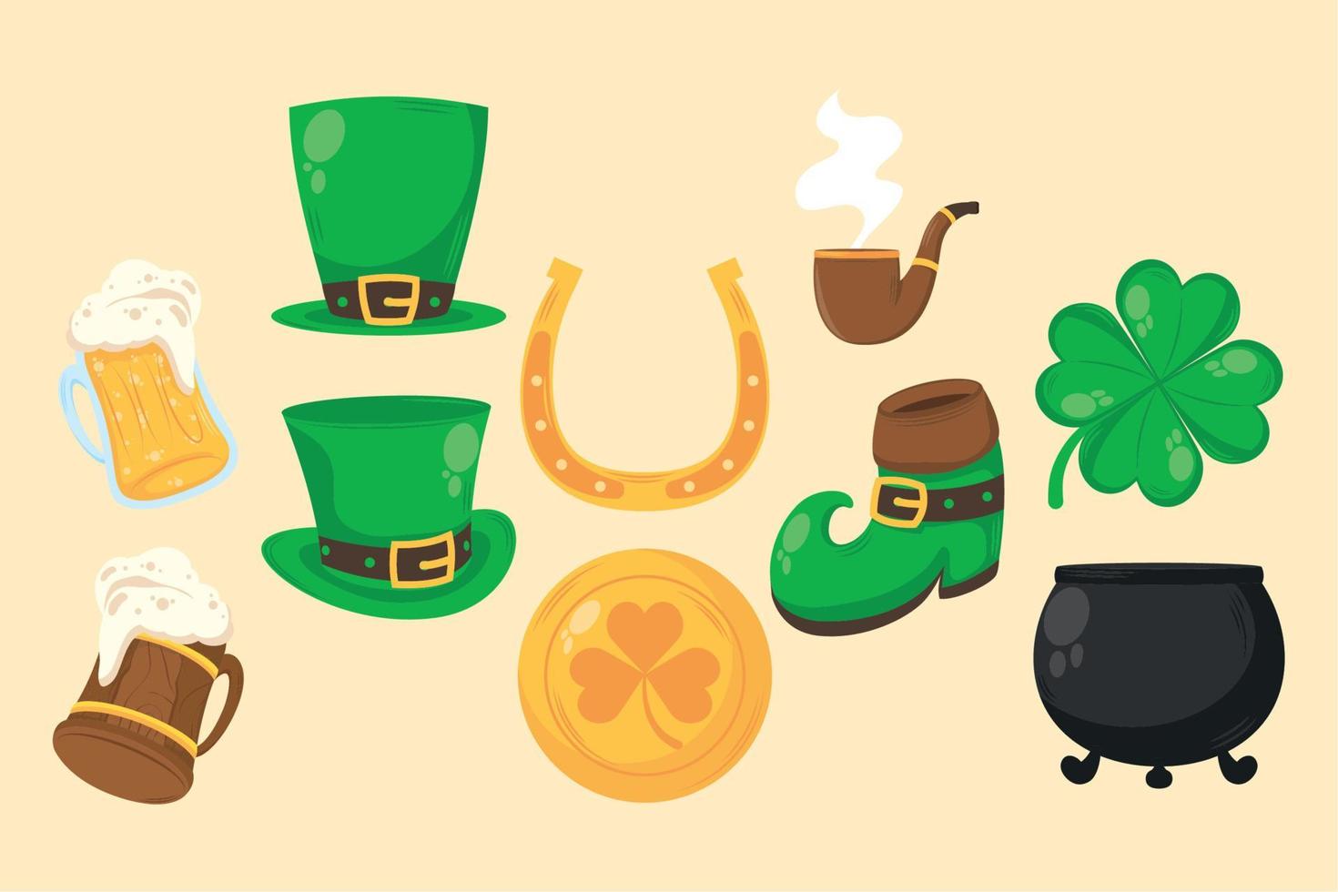 set van st patricks dag vector