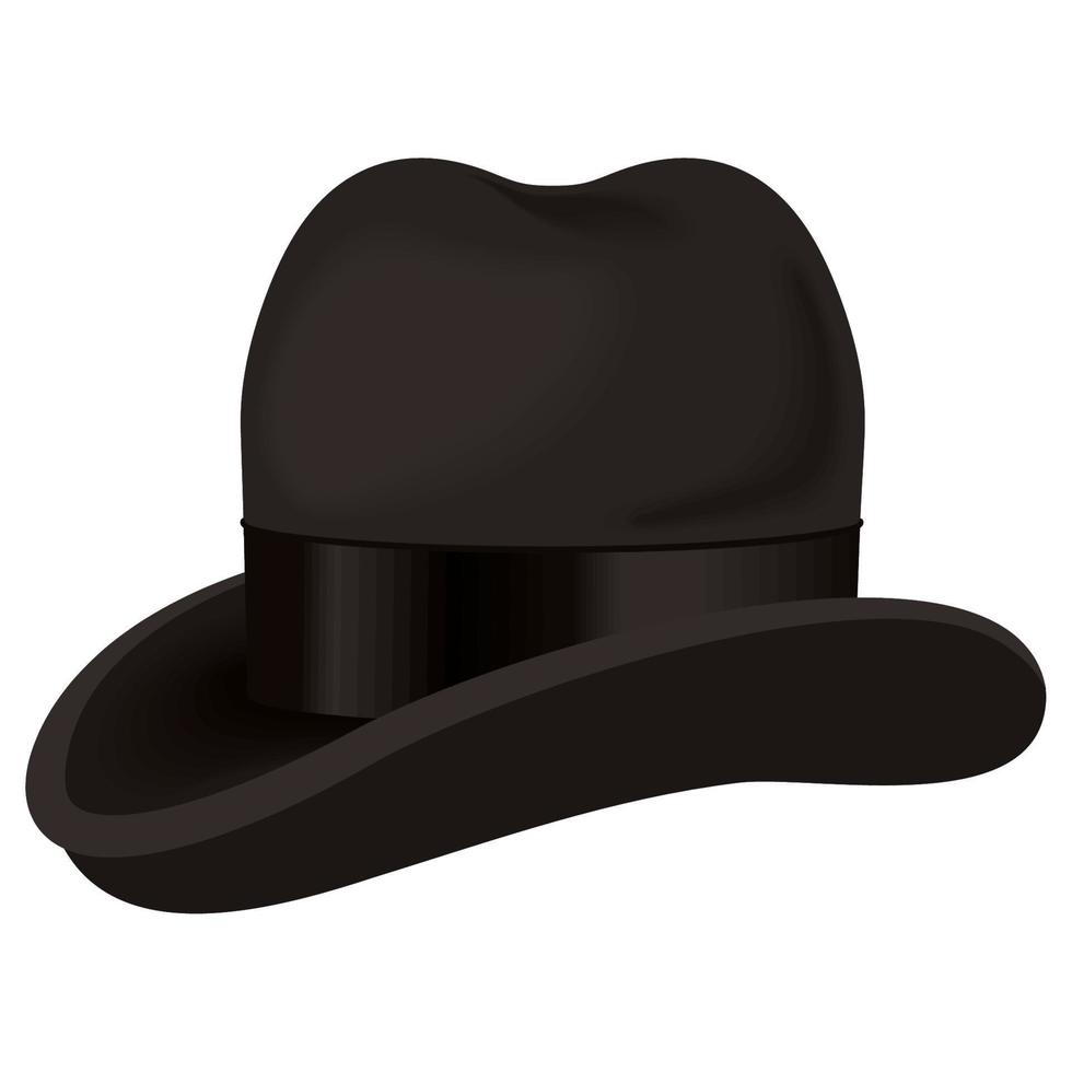 elegant zwart hoed medeplichtig vector