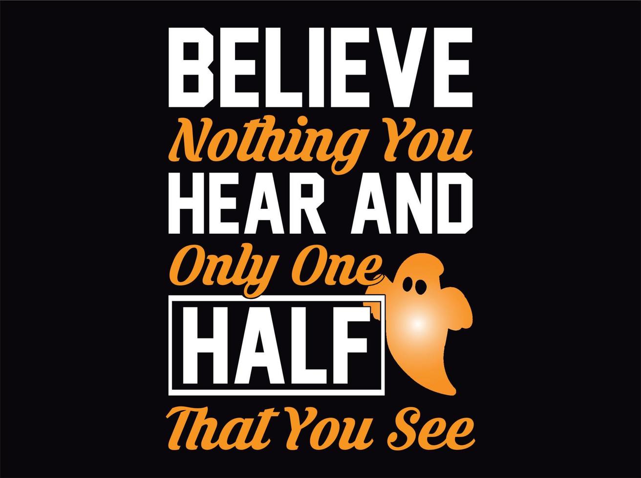 halloween typografie t-shirt ontwerp het dossier vector