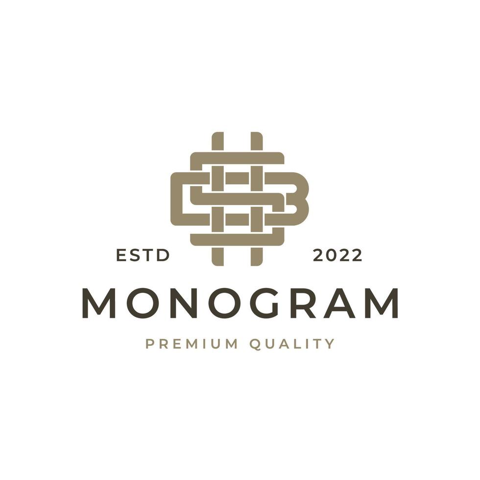 monogram eerste brief bhs logo ontwerp. bedrijf eerste icoon vector