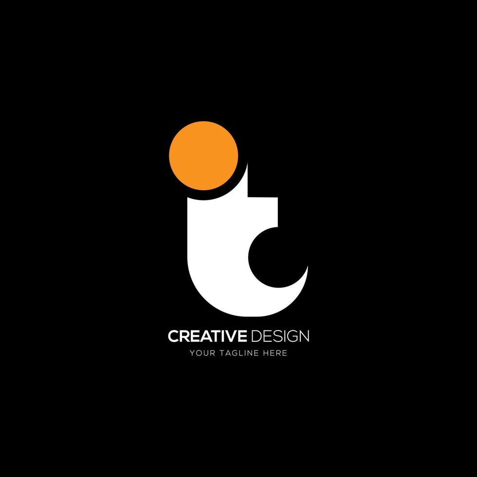 ik t creatief brief branding abstract logo vector