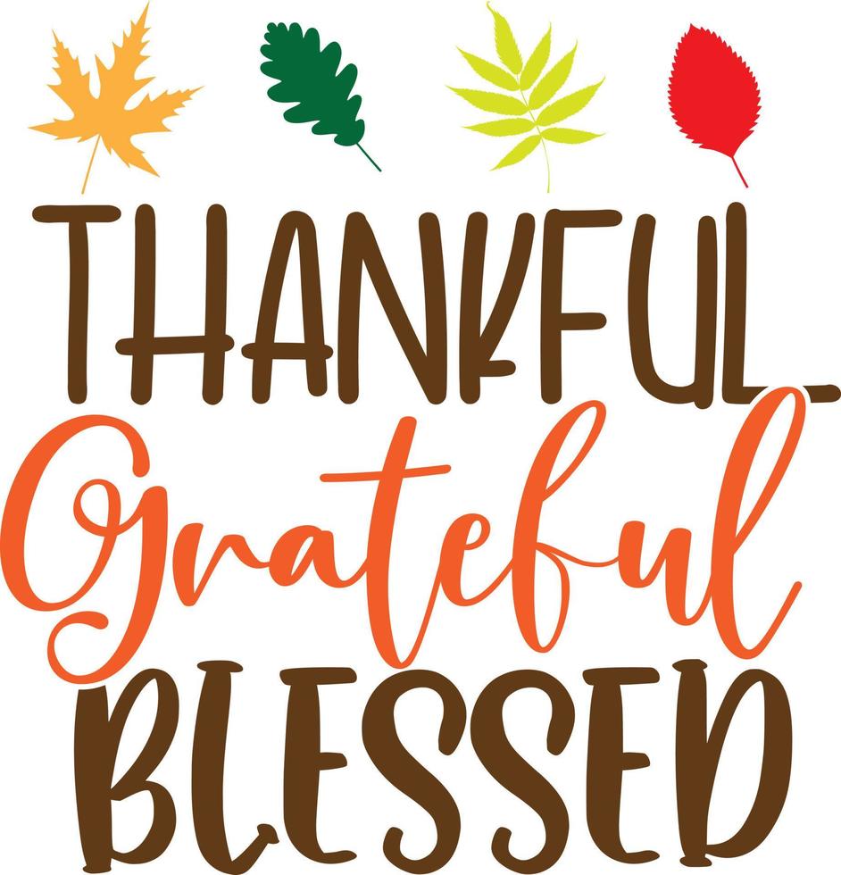 dankbaar dankbaar gezegend, gelukkig val, dankzegging dag, gelukkig oogst, vector illustratie het dossier