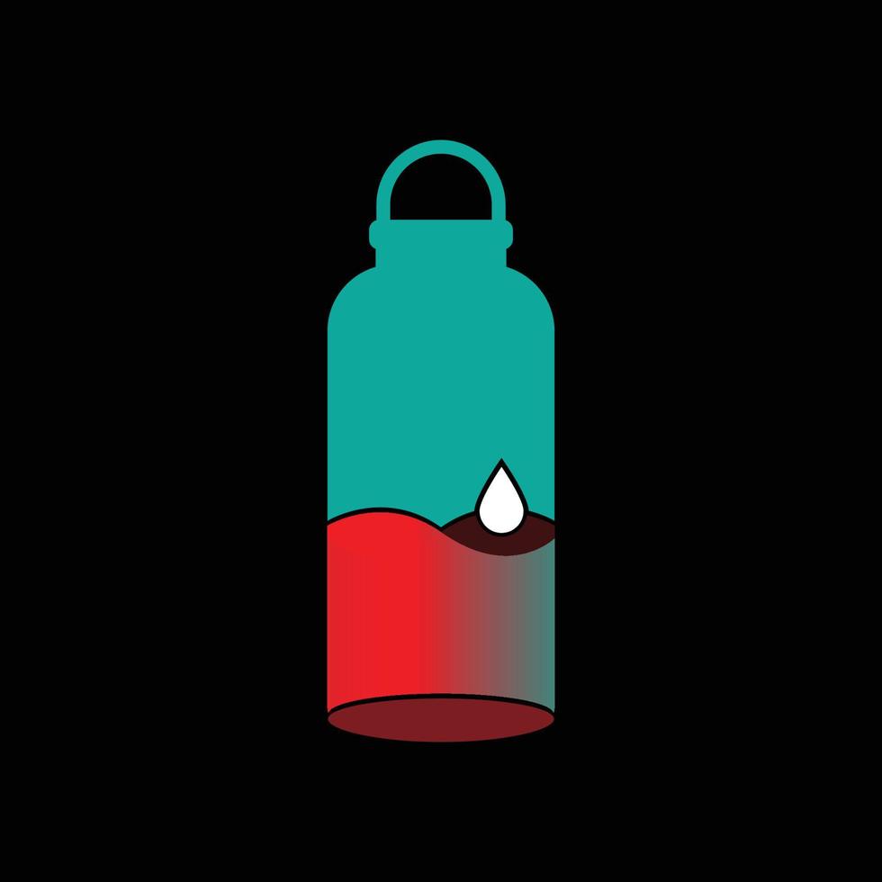 ontwerp icoon tuimelaar fles drinken water logo vector