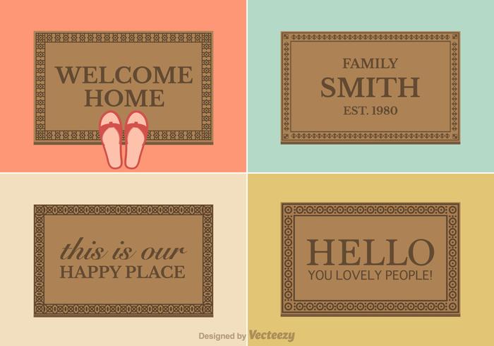 Gratis Vector Welkom Mat Designs