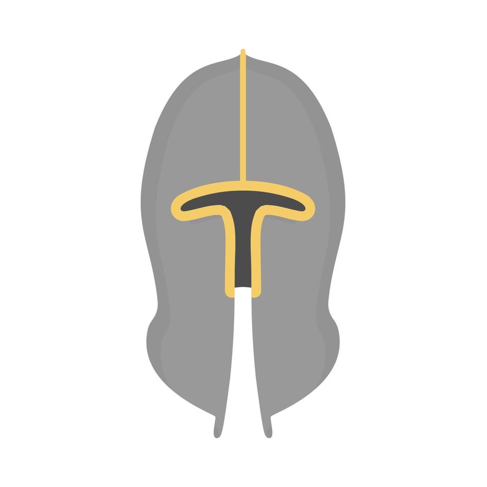 leger helm krijger schild symbool zwart teken apparatuur. geschiedenis staal metaal gezicht masker munitie vector icoon