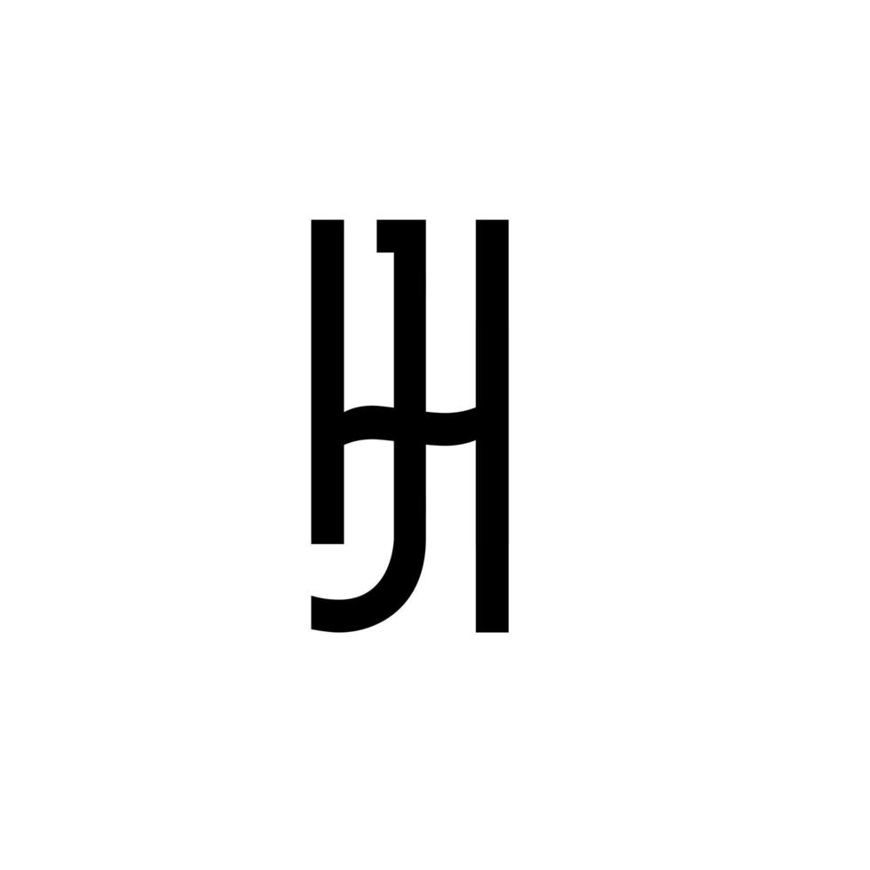 hj alfabet brieven initialen monogram logo pro vector