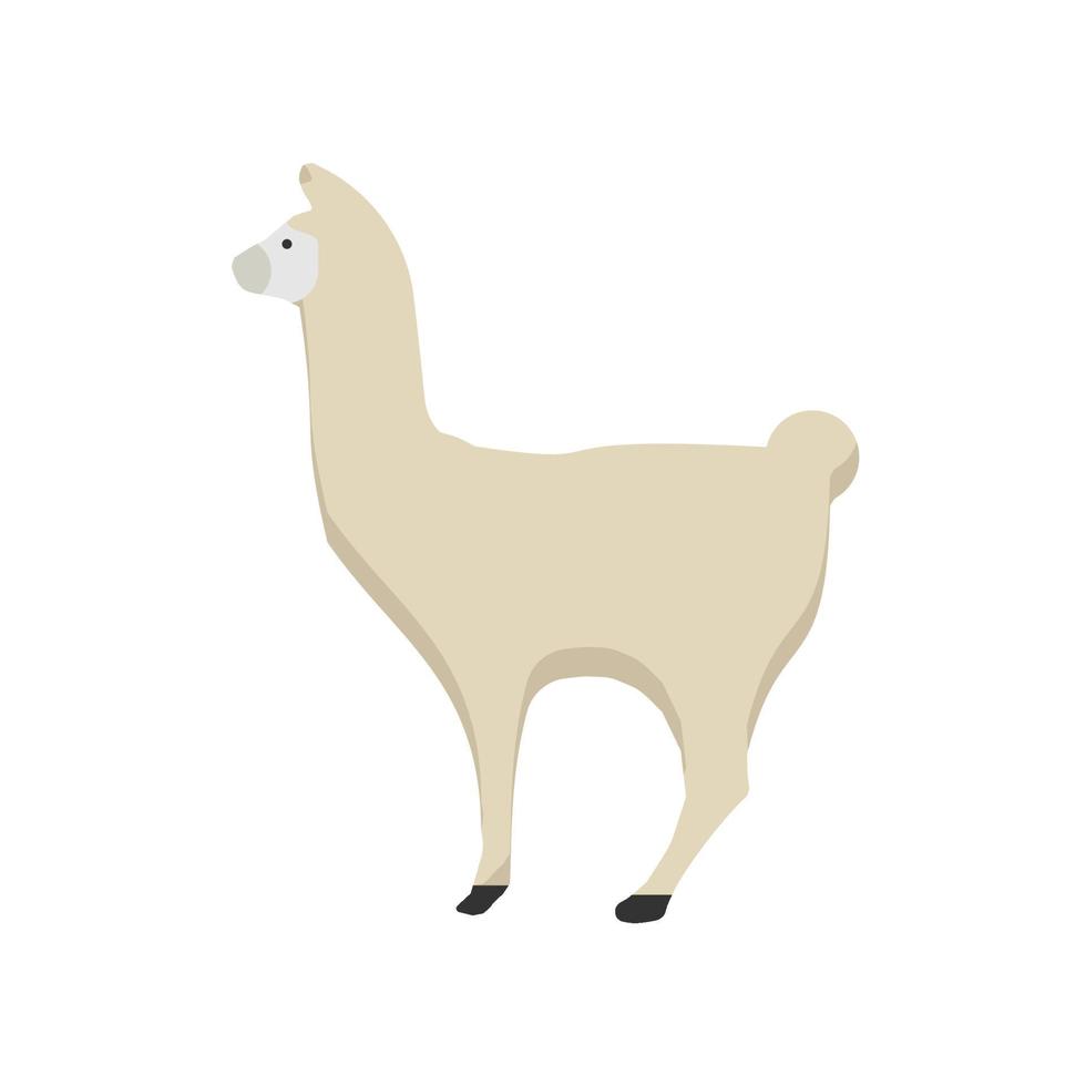 lama natuur zoogdier dieren in het wild gelukkig huisdier vector. schattig portret bruine dierentuin alpaca cartoon vector