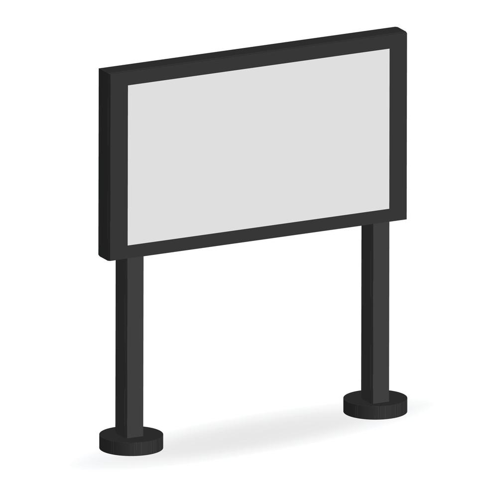 mockup blanco aanplakbord geïsoleerd Aan wit achtergrond.reclame banner.vector illustratie. vector