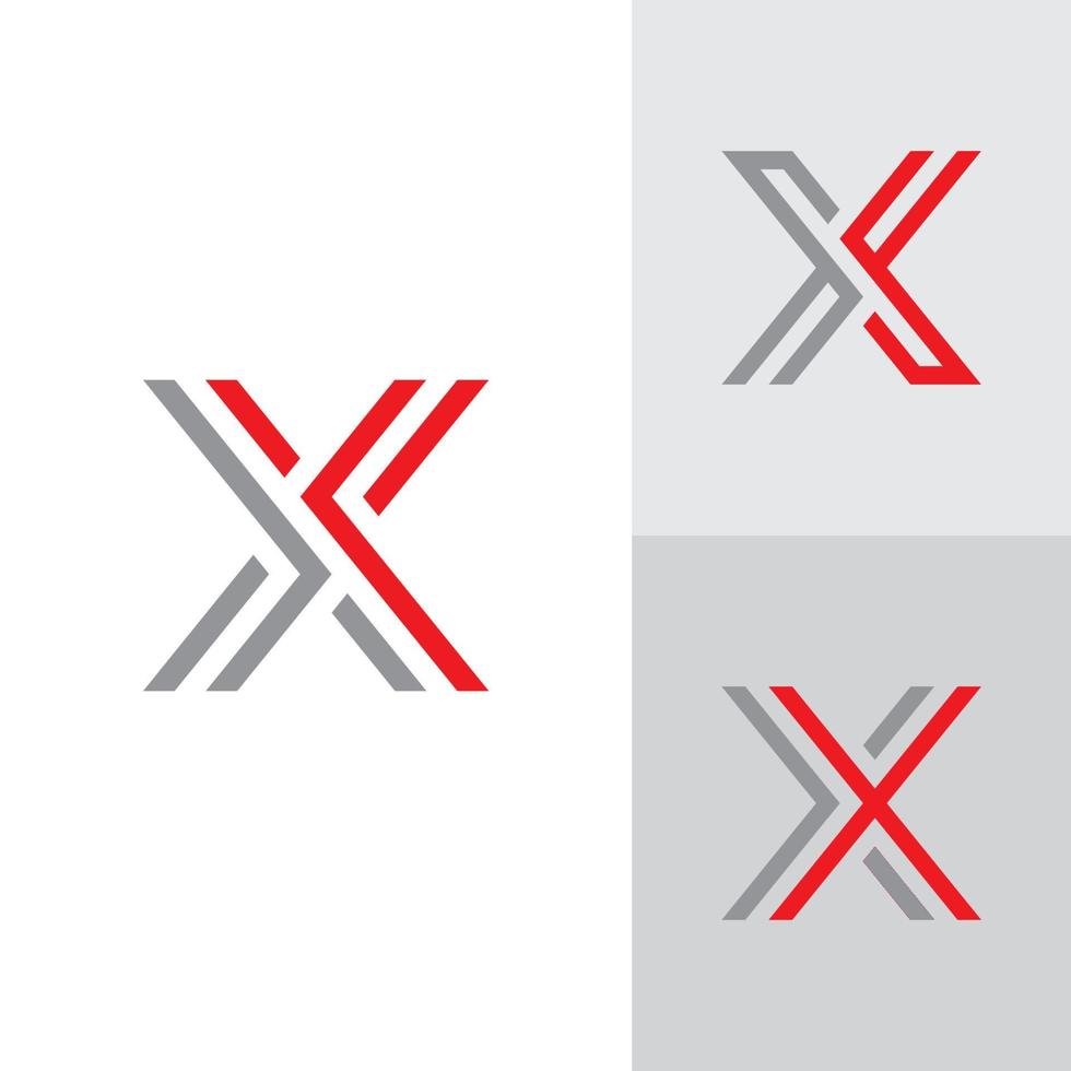 X logo ontwerp en sjabloon. creatief X icoon initialen gebaseerd brieven in vector. vector