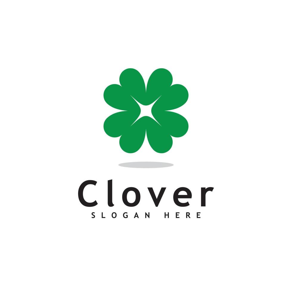 Klaver blad logo sjabloon ontwerp vector