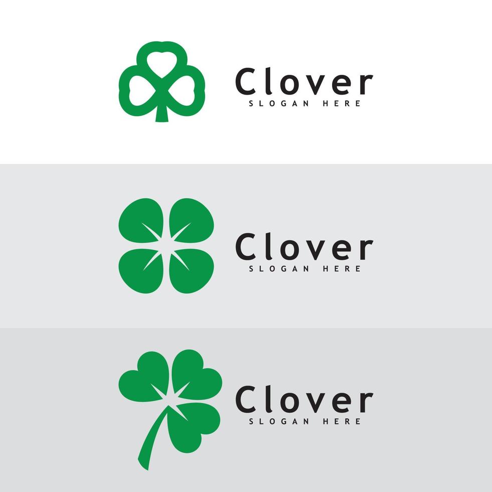 Klaver blad logo sjabloon ontwerp vector