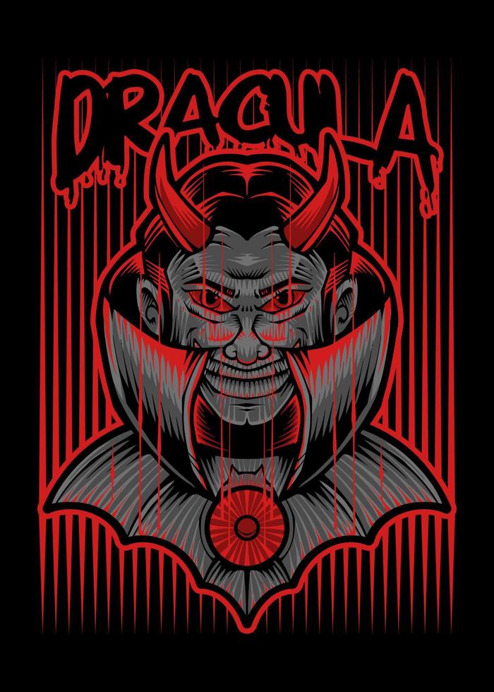 eng dracula vector Japans illustratie stijl geïsoleerd. bewerkbare laag en kleur. dracula voor halloween evenement.