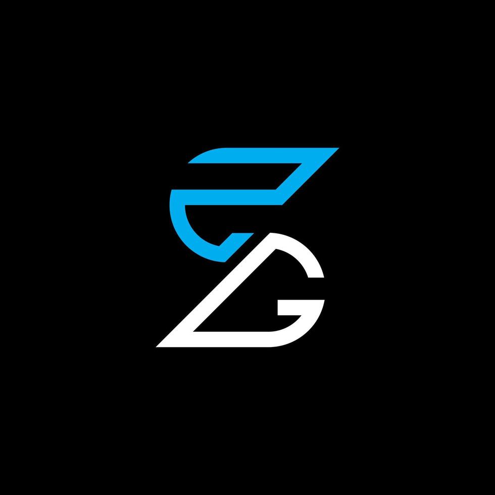 zg letter logo creatief ontwerp met vectorafbeelding, zg eenvoudig en modern logo. vector