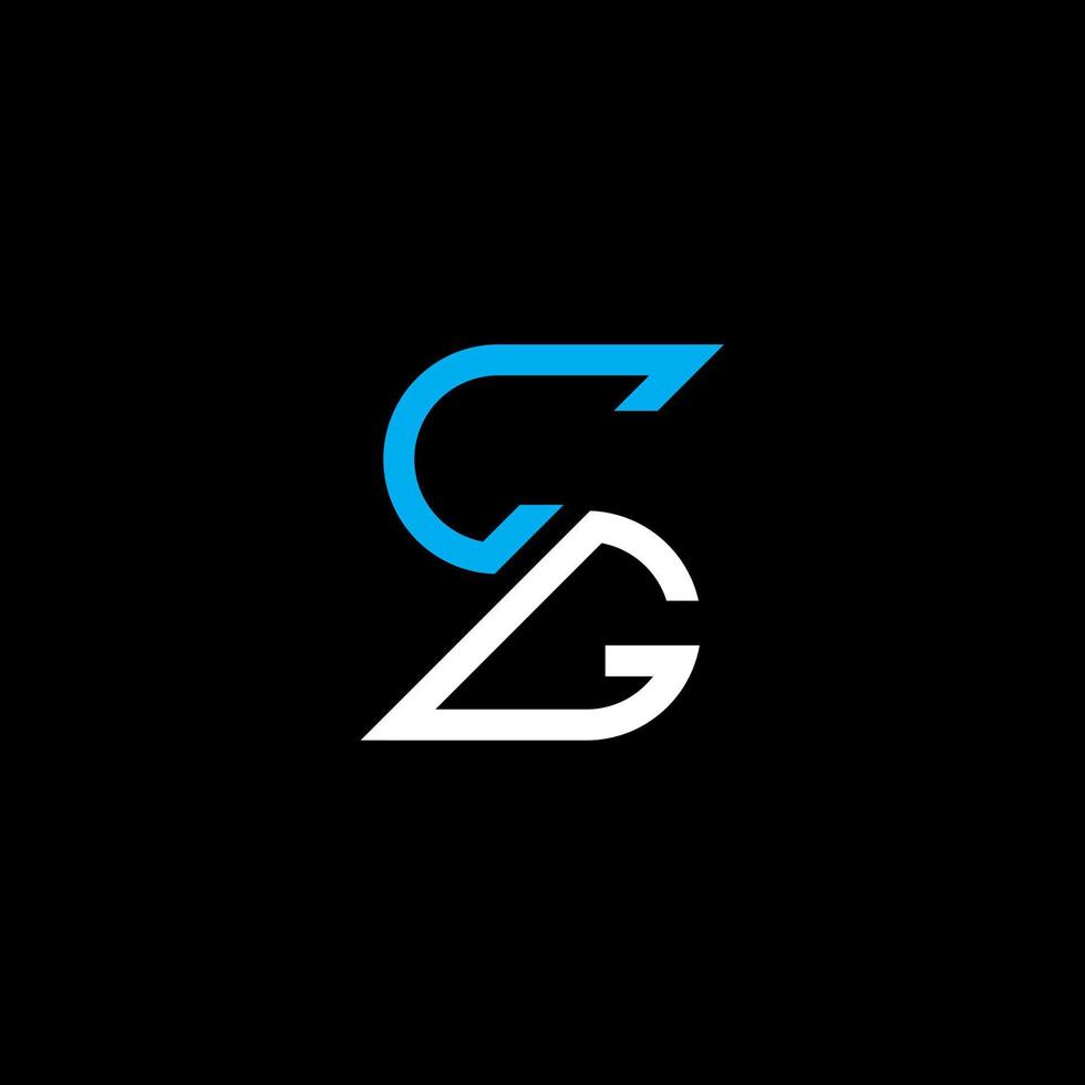 cg brief logo creatief ontwerp met vector grafisch, cg gemakkelijk en modern logo.