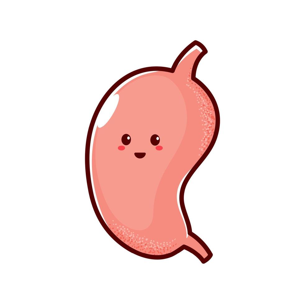 spijsvertering systeem orgaan maag tekenfilm karakter vector