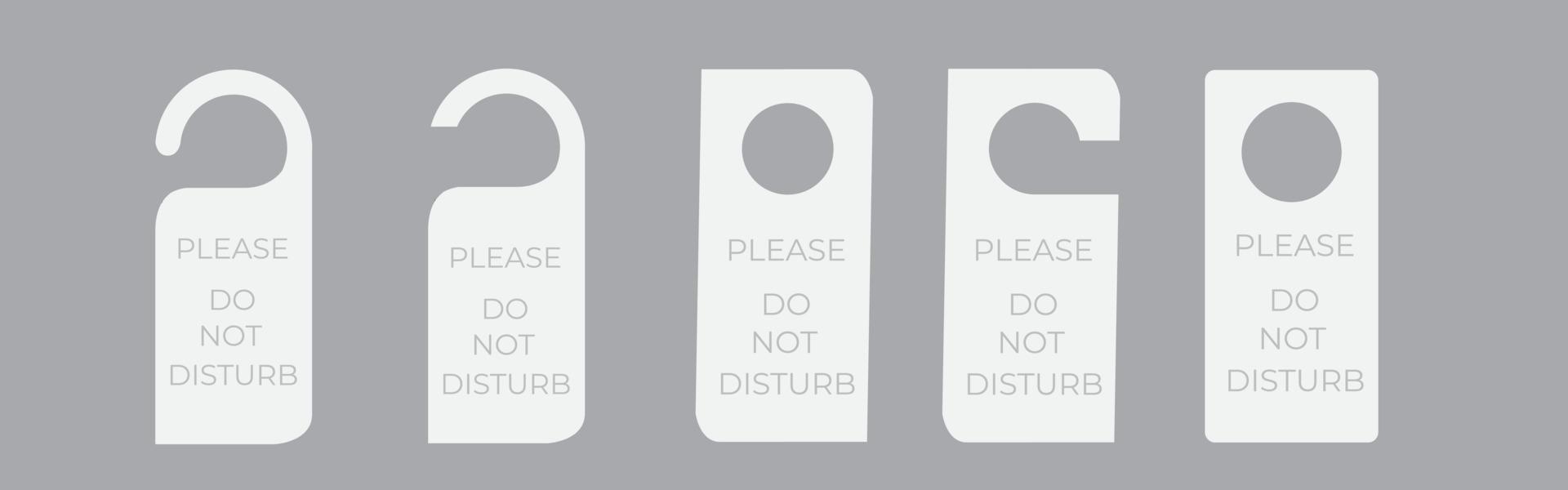 Doen Nee storen deur teken. deur hanger label. Nee Ingang. karton tekens geïsoleerd Aan wit achtergrond. vector