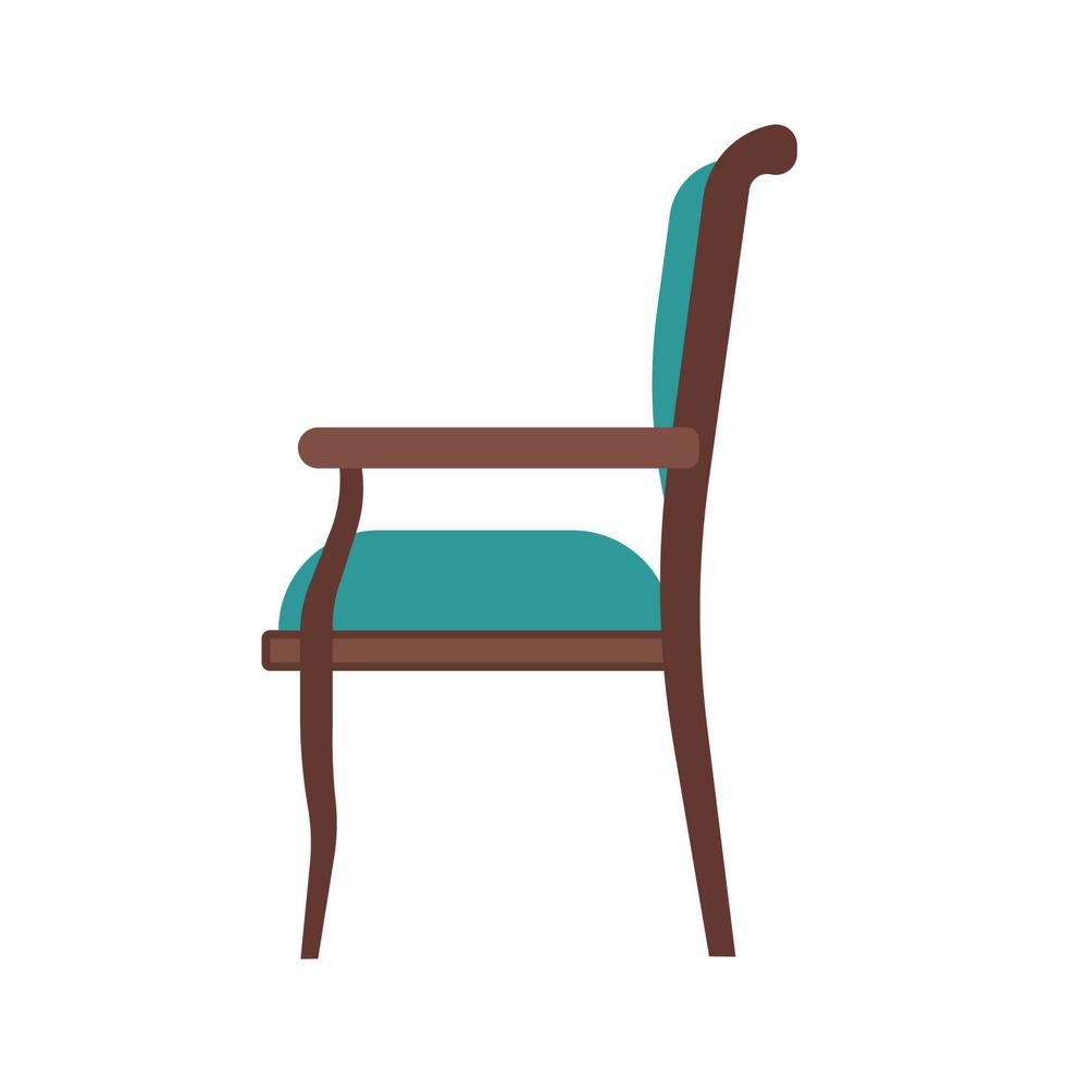 klassiek stoel kant visie comfortabel elegantie bruin elegant meubilair vector icoon. wijnoogst luxe stoel interieur kamer